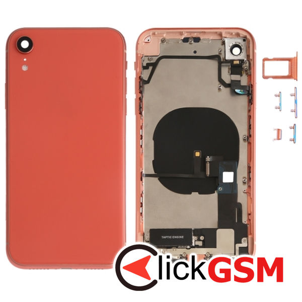 Piesa Carcasa Cu Capac Spate Si Geam Camera Orange Apple Iphone Xr 4fsu