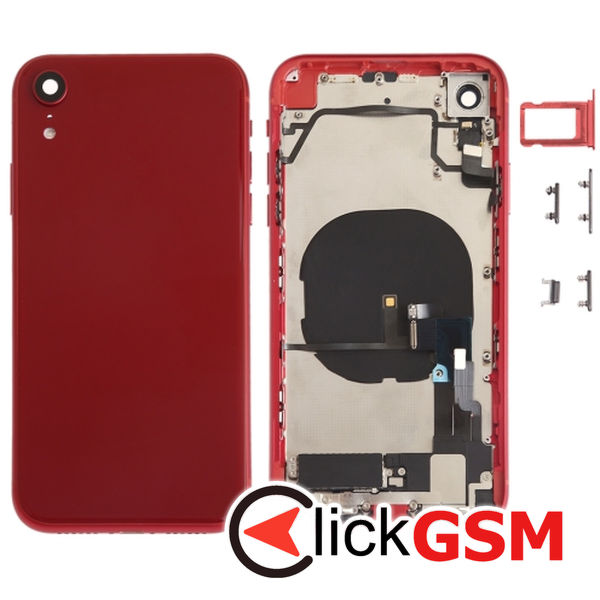 Piesa Carcasa Cu Capac Spate Si Geam Camera Red Apple Iphone Xr 4fsw