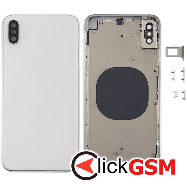 Piesa Carcasa Cu Capac Spate Si Geam Camera White Apple Iphone Xs Max 4fqd