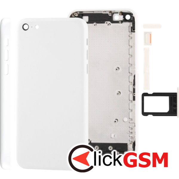 Piesa Carcasa Cu Capac Spate Si Suport Sim Alb Apple Iphone 5c 4f9d