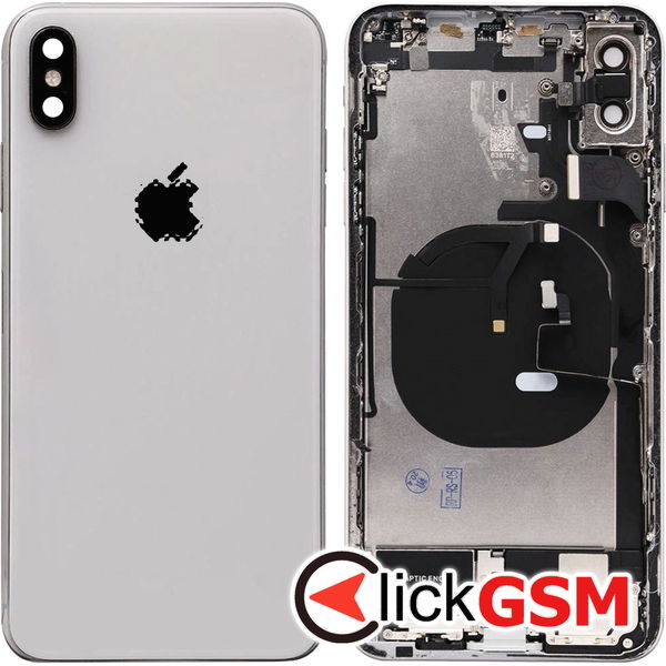 Piesa Carcasa Cu Capac Spate Silver Apple Iphone Xs Max 45u0