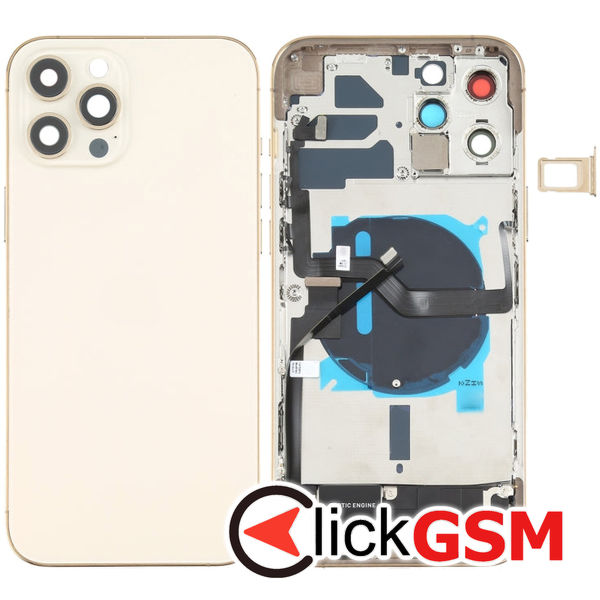 Piesa Carcasa Cu Geam Camera Gold Apple Iphone 12 Pro Max 4gtr