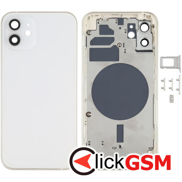 Piesa Carcasa Cu Geam Camera White Apple Iphone 12 4gnw