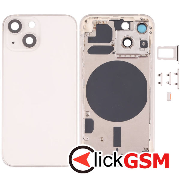 Piesa Carcasa Cu Geam Camera White Apple Iphone 13 Mini 4gje