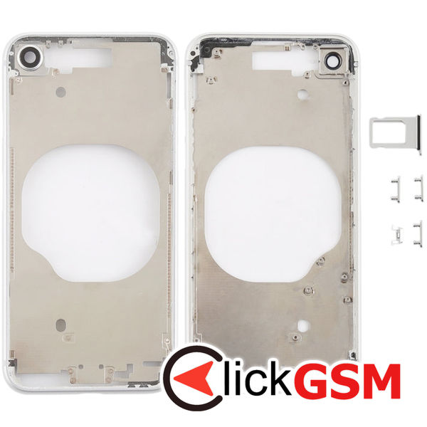 Piesa Piesa Carcasa Cu Geam Camera White Apple Iphone 8 4g1k