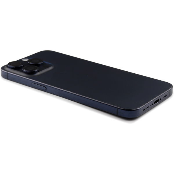 Apple iPhone 15 Pro Max · Rear Housing with small parts For iPhone 15 Pro Max (EU Version) Blue Titanium Pulled B