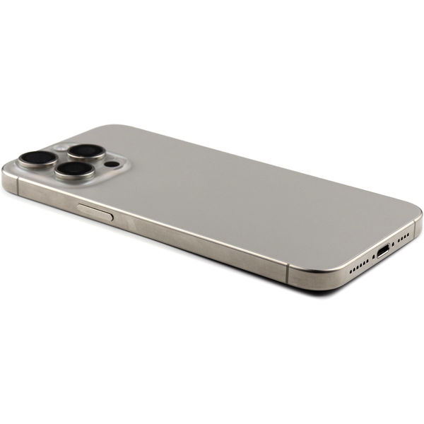 Apple iPhone 15 Pro Max · Rear Housing with small parts For iPhone 15 Pro Max (EU Version) Natural Titanium Pulled B