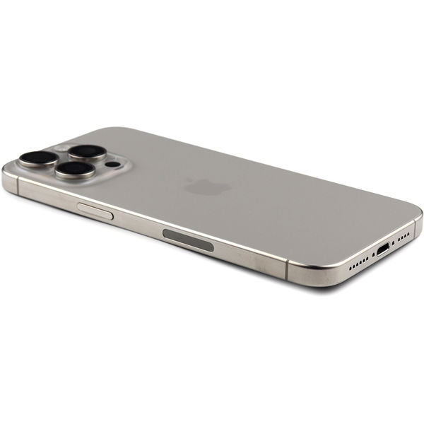 Apple iPhone 15 Pro Max · Rear Housing with small parts (US Version) For iPhone 15 Pro Max Natural Titanium Pulled