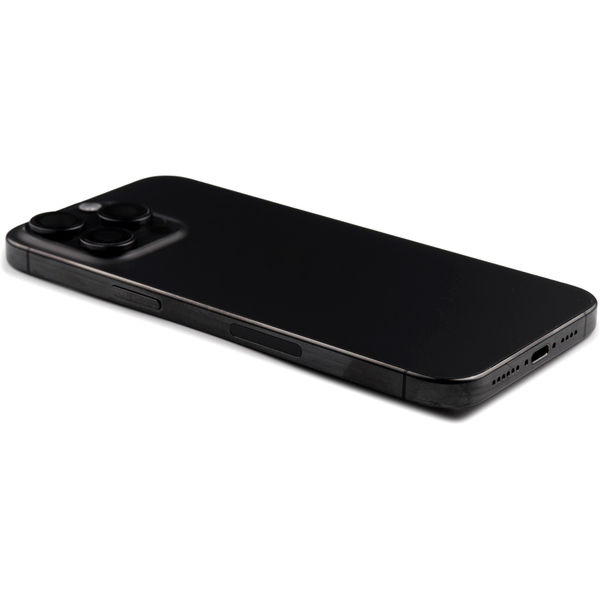 Apple iPhone 15 Pro Max · Rear Housing with small parts (US Version) For iPhone 15 Pro Max Black Titanium Pulled