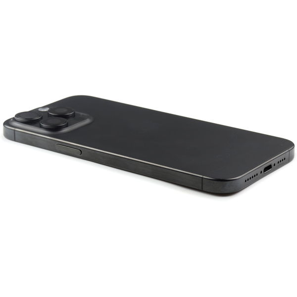 Apple iPhone 15 Pro Max · Rear Housing with small parts For iPhone 15 Pro Max (EU Version) Black Titanium Pulled