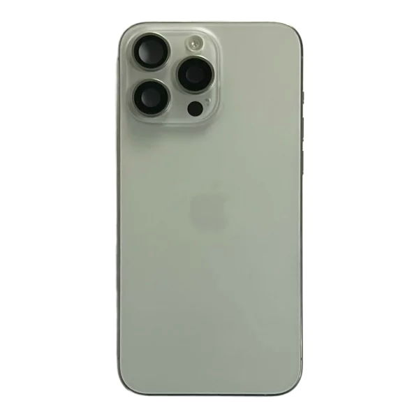 Apple iPhone 15 Pro Max · Carcasa (Body) completa iPhone 15 Pro Max White Titanium Grade 10 (din dezmembrari)