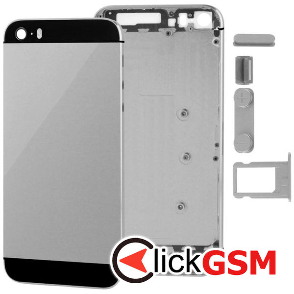 Piesa Carcasa Cu Suport Sim Grey Apple Iphone 5s 4fbh