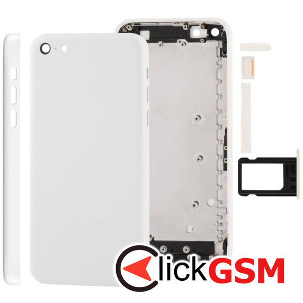 Piesa Carcasa Cu Suport Sim White Apple Iphone 5c 4f9d