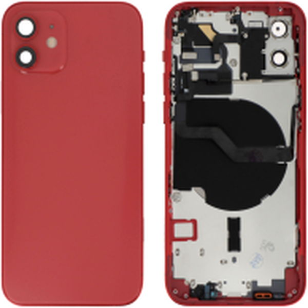 Apple iPhone 12 · Carcasa completa Full Rosu compatibil iPhone 12 fara logo
