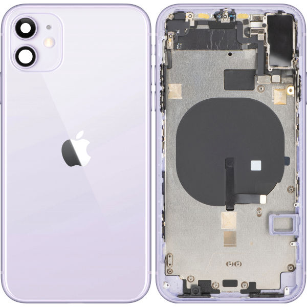 Apple iPhone 11 · Capac Baterie Apple iPhone 11, Cu Carcasa Mijloc, Mov, (provine din dezmembrari) Premium