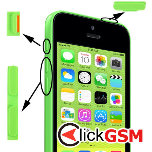 Piesa Componenta Green Apple Iphone 5c 4fav