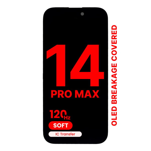 Apple iPhone 14 Pro Max · OLED Assembly For iPhone 14 Pro Max (Aftermarket Pro: XO7 Soft)