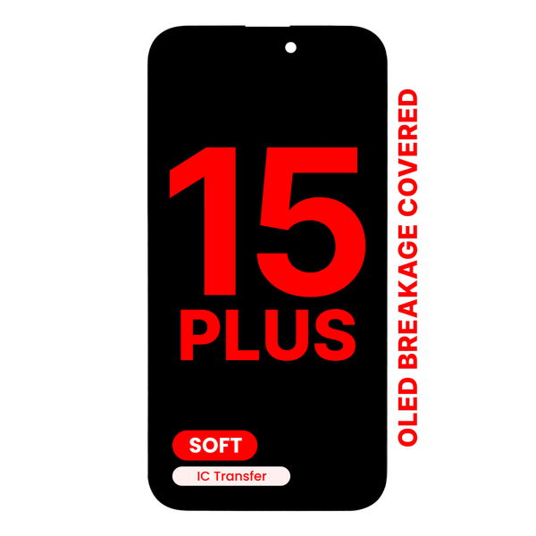 Apple iPhone 15 Plus · OLED Assembly For iPhone 15 Plus (Aftermarket Pro: XO7 Soft)