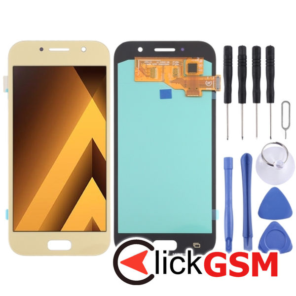 Piesa Display Cu Touchscreen Gold Samsung Galaxy A5 2017 4f10