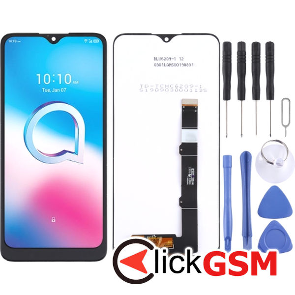 Piesa Piesa Display Cu Touchscreen Negru Alcatel 1v 2020 24d6