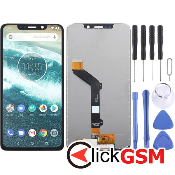 Piesa Piesa Display Cu Touchscreen Negru Motorola One 22su