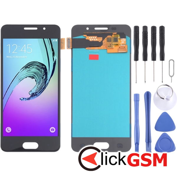 Piesa Piesa Display Cu Touchscreen Negru Samsung Galaxy A3 2016 4f1n