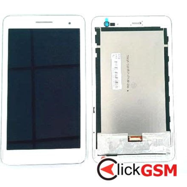 Display lcd for Huawei mediapad t1 7.0 t1-701u with white touch screen with silver frame premium quality