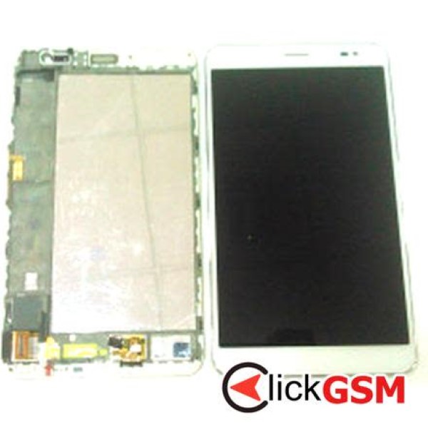 Display lcd for Huawei Mediapad X1 7.0 7D-501L with white touch screen with silver frame premium quality