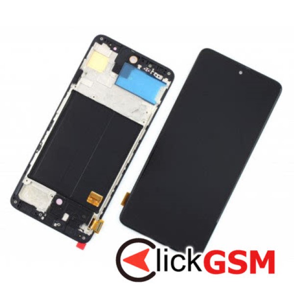 Piesa Display Cu Touchscreen Rama Si Baterie Black Samsung Galaxy A51 4m0t