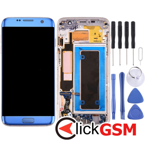 Piesa Piesa Display Cu Touchscreen Rama Si Modul Incarcare Blue Samsung Galaxy S7 Edge 4ojq