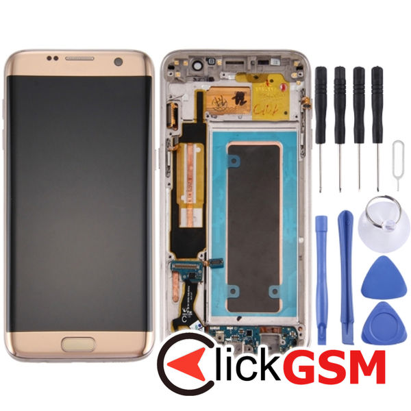 Piesa Piesa Display Cu Touchscreen Rama Si Modul Incarcare Gold Samsung Galaxy S7 Edge 4ojp