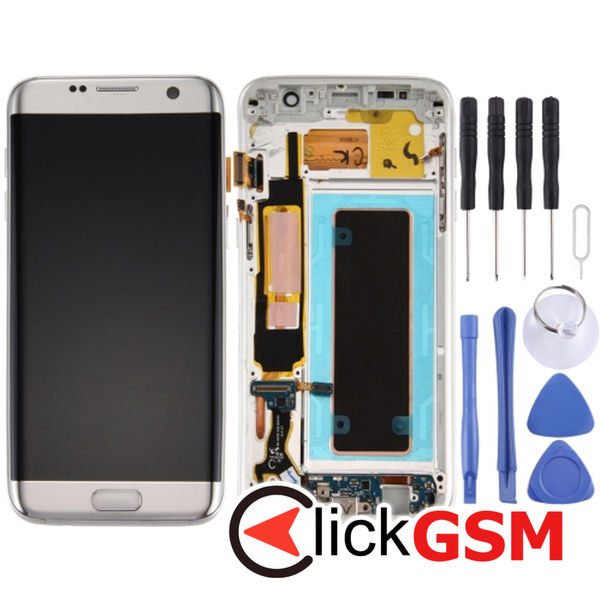 Piesa Piesa Display Cu Touchscreen Rama Si Modul Incarcare Silver Samsung Galaxy S7 Edge 4ojr