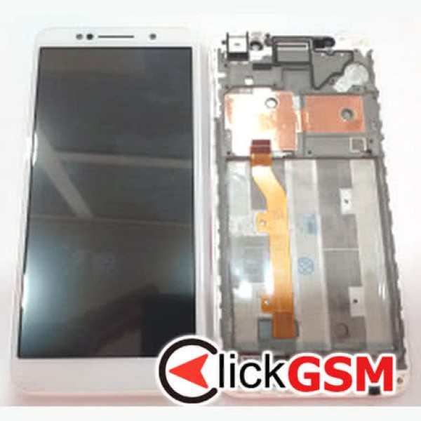 Piesa Piesa Display Cu Touchscreen Si Rama Alb Alcatel 1c 2kdc