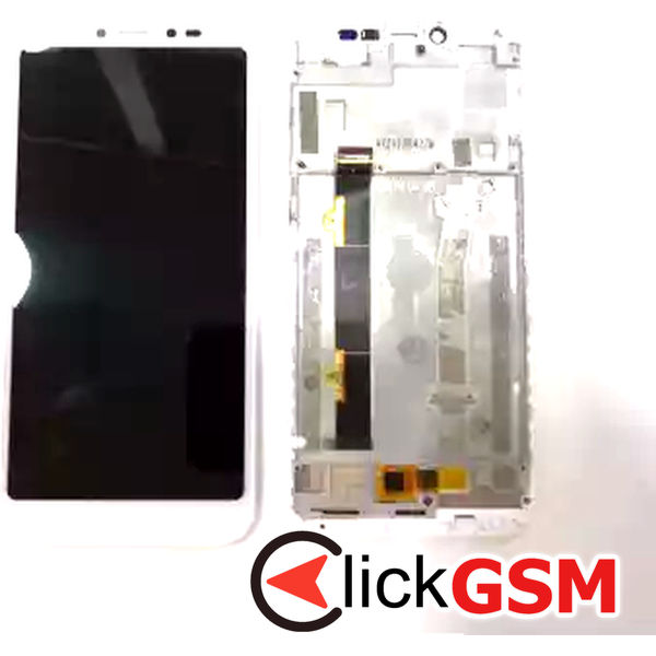 Piesa Piesa Display Cu Touchscreen Si Rama Alb Alcatel 1s 2mja