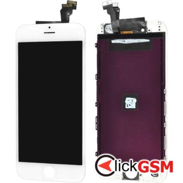 Piesa Display Cu Touchscreen Si Rama Alb Apple Iphone 6 2ti