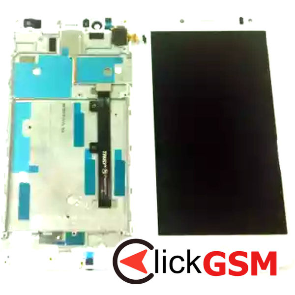 Piesa Display Cu Touchscreen Si Rama Alb Bq Aquaris V Ivx