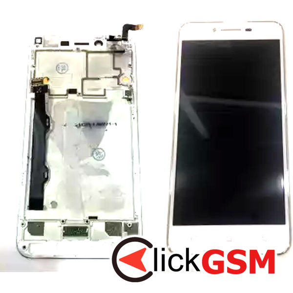 Piesa Display Cu Touchscreen Si Rama Alb Lenovo Vibe K5 Plus F9o