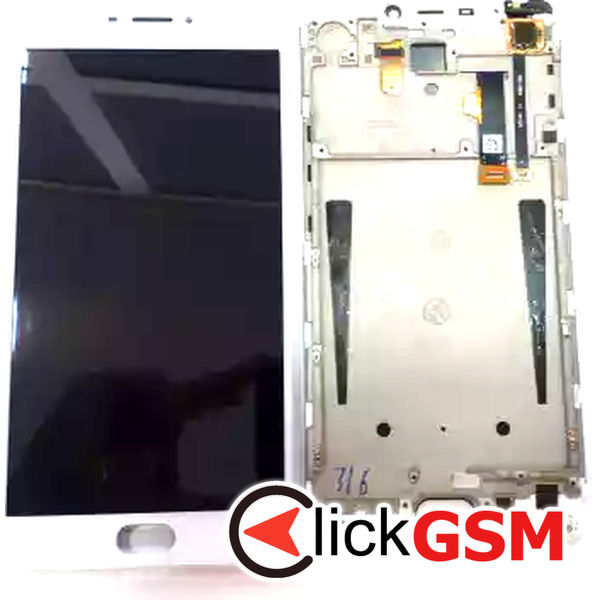 Piesa Display Cu Touchscreen Si Rama Alb Meizu M3 Max 2jhr