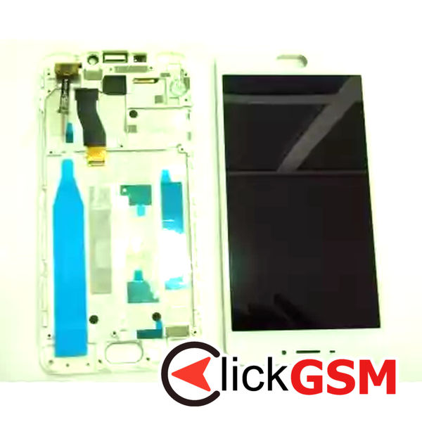 Piesa Piesa Display Cu Touchscreen Si Rama Alb Meizu M5 Note 2jn1