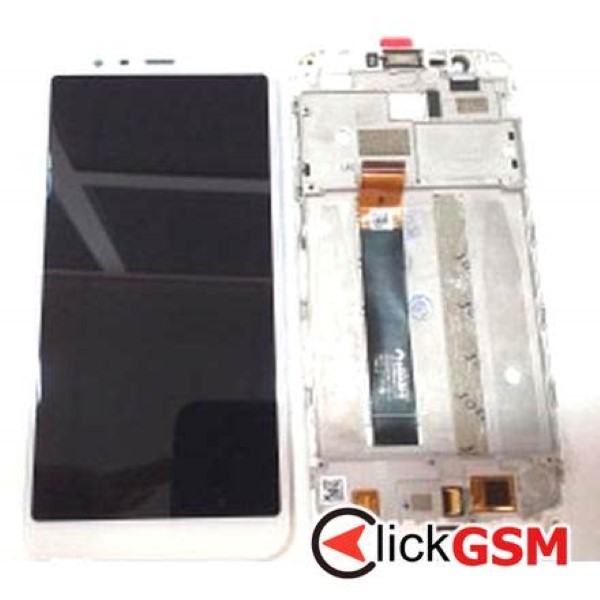 Piesa Display Cu Touchscreen Si Rama Alb Meizu M8c 2jel