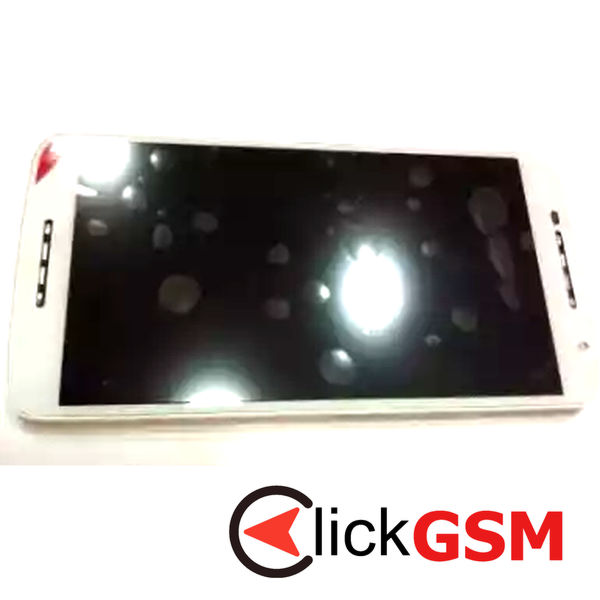 Piesa Display Cu Touchscreen Si Rama Alb Motorola Moto X Play 30dp