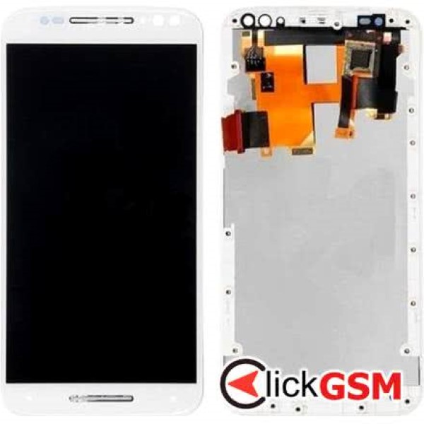 Piesa Piesa Display Cu Touchscreen Si Rama Alb Motorola Moto X Style 1i9s