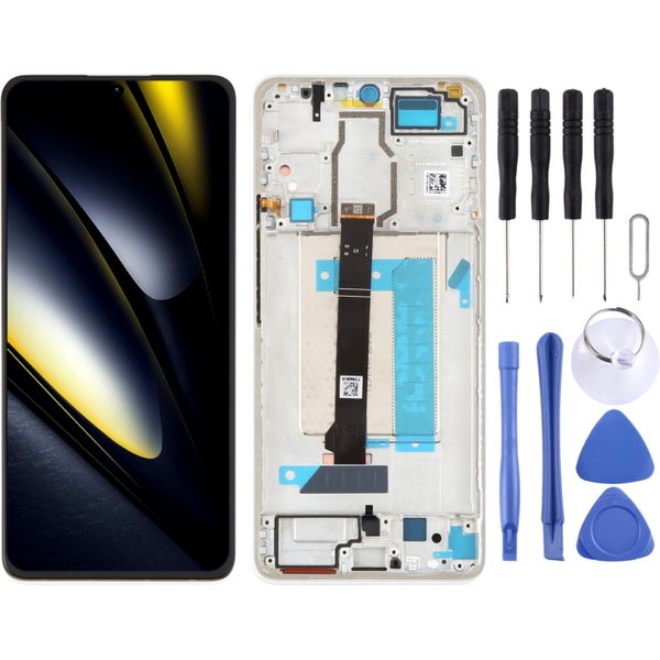 Xiaomi POCO F6 · For Xiaomi Poco F6 LCD Screen Digitizer Full Assembly with Frame (White)