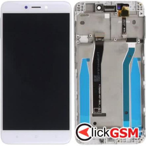 Piesa Display Cu Touchscreen Si Rama Alb Xiaomi Redmi 4x 1fgm