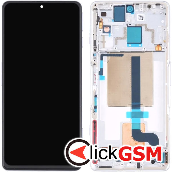 Piesa Display Cu Touchscreen Si Rama Alb Xiaomi Redmi K50 Gaming 5g 4xww