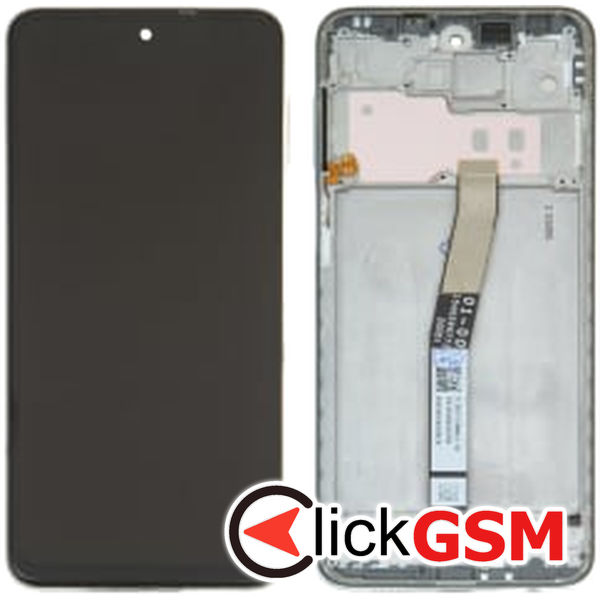 Piesa Display Cu Touchscreen Si Rama Alb Xiaomi Redmi Note 9 Pro 47e5