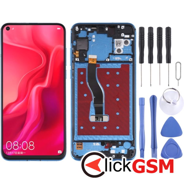 Piesa Display Cu Touchscreen Si Rama Albastru Huawei Nova 4 23to