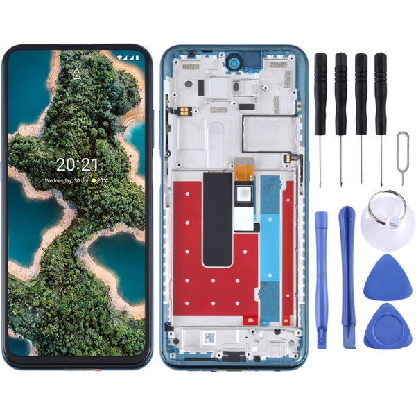 Nokia X20 · TFT LCD Screen for Nokia X20 TA-1341 TA-1344 Digitizer Full Assembly with Frame (Blue)