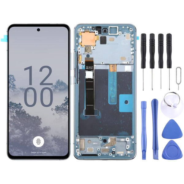 Nokia X30 · For Nokia X30 TA-1450 TA-1443 LCD Screen Digitizer Full Assembly With Frame (Blue)