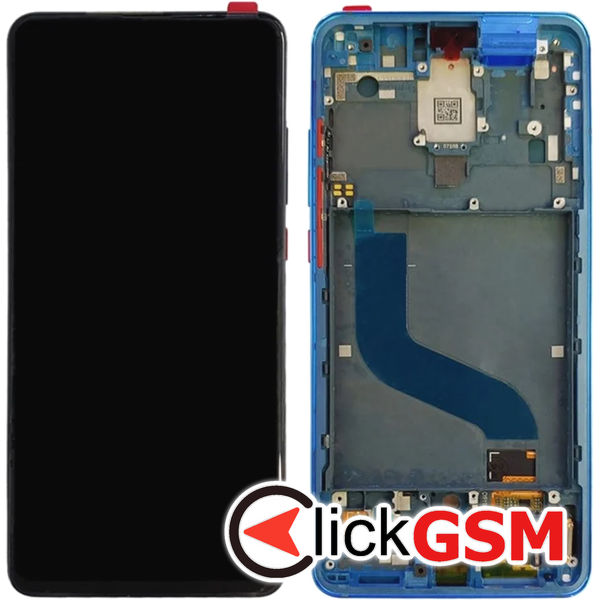 Piesa Display Cu Touchscreen Si Rama Albastru Xiaomi Mi 9t Pro 4w9w